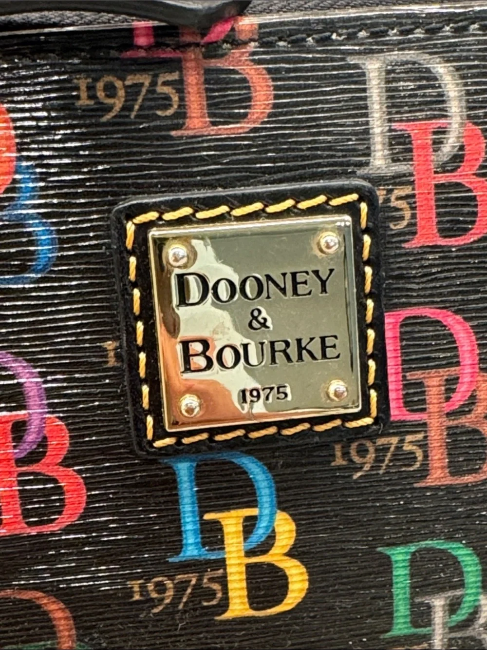 Dooney & Bourke Janine Crossbody Bag Multicolor DB 1975 Monogram Black